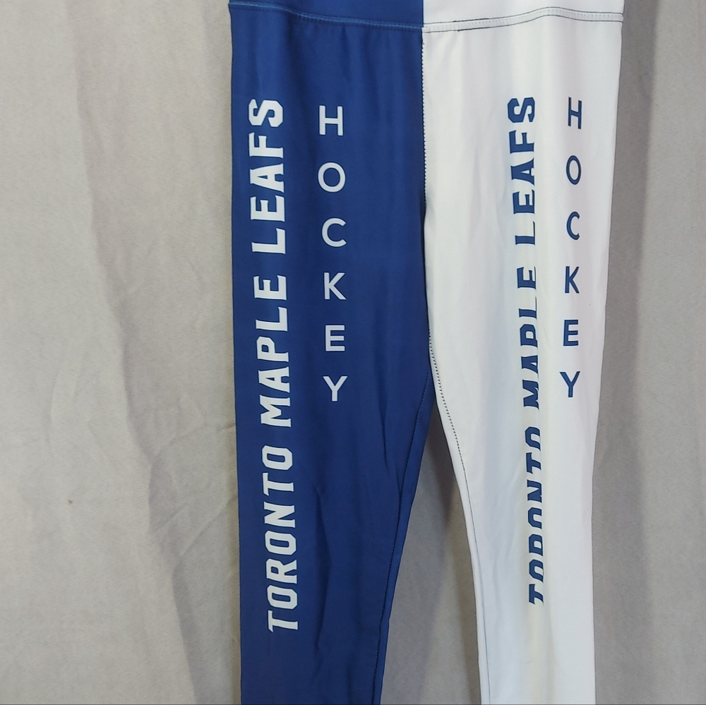 Toronto Maple Leafs Blue White Handmade Spandex Leggings, Small